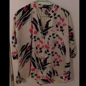 River Island Patterned Quarter Sleeve Blouse